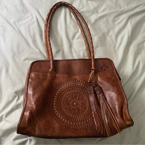 Patricia Nash Tooled Paris Satchel
